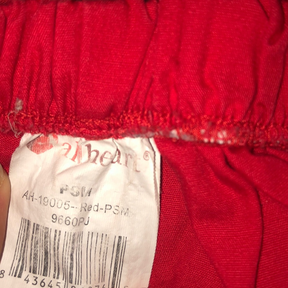 RED SCRUB BOTTOMS - Picture 3 of 3